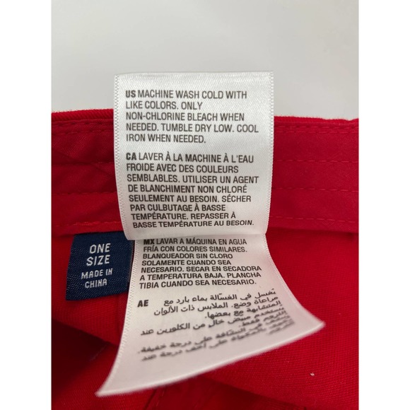 Club Room Embroidered Fishing Theme Baseball Cap Red Adjustable One Size NEW - Picture 7 of 7